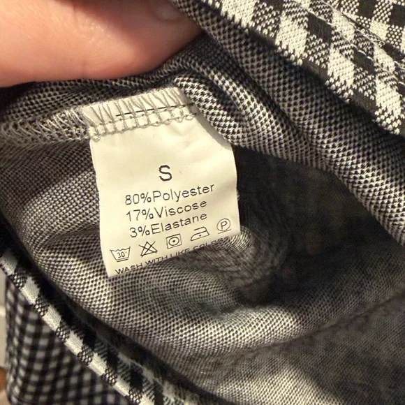 Black and White Checkered Women's Top - Picture 2 of 2